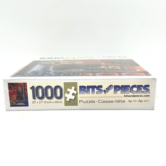 Bits & Pieces 1000 Piece Puzzle Christmas Surprise Holiday Dog Cat Scene Age 14+ - Picture 6 of 9